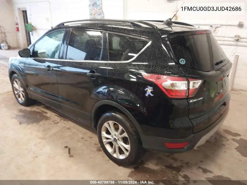 2018 Ford Escape Se VIN: 1FMCU0GD3JUD42686 Lot: 40799788