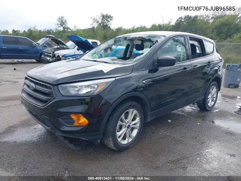 2018 Ford Escape S VIN: 1FMCU0F76JUB96585 Lot: 40813431