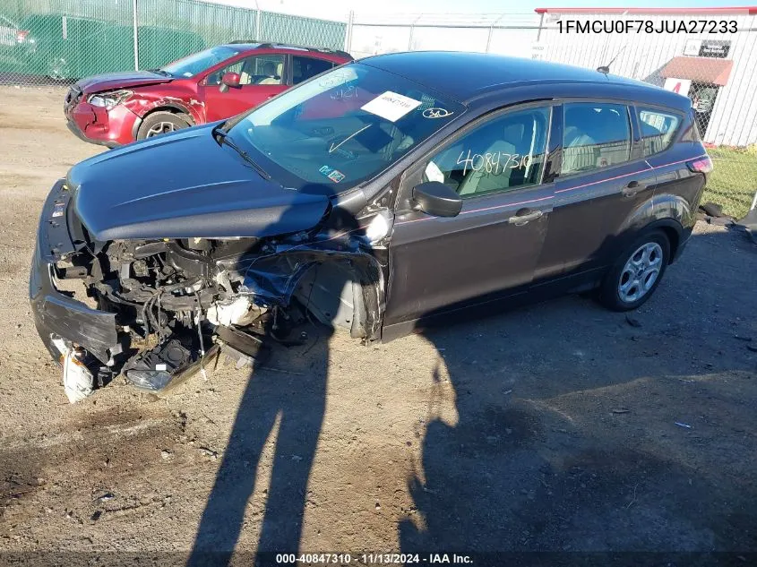 2018 Ford Escape S VIN: 1FMCU0F78JUA27233 Lot: 40847310