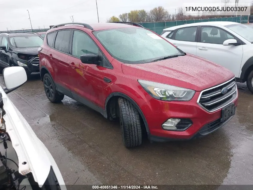 2018 Ford Escape Se VIN: 1FMCU0GD5JUD03307 Lot: 40851346