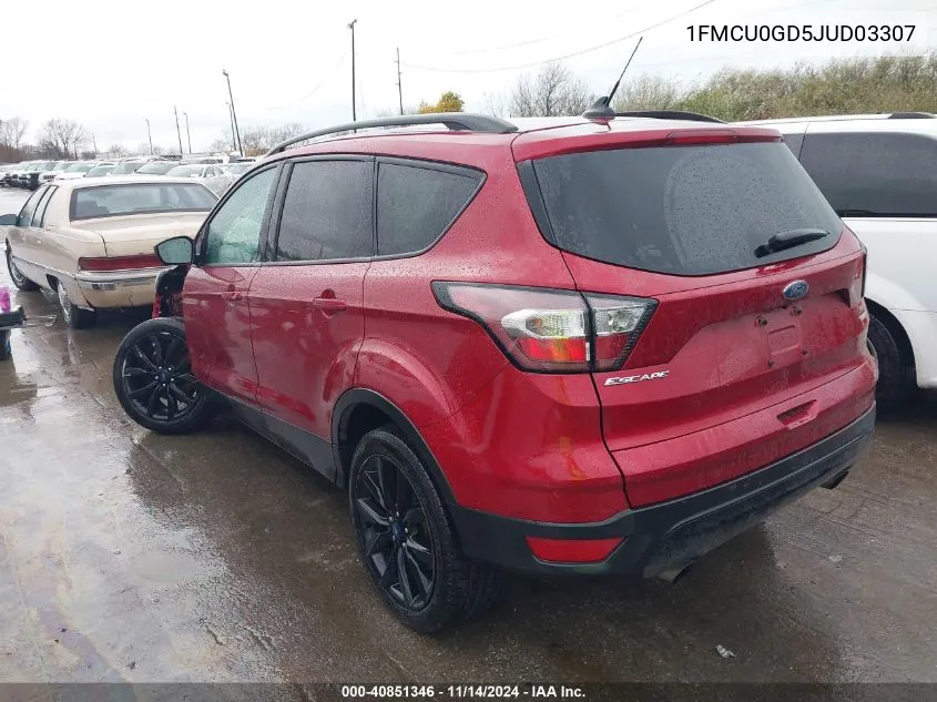 2018 Ford Escape Se VIN: 1FMCU0GD5JUD03307 Lot: 40851346