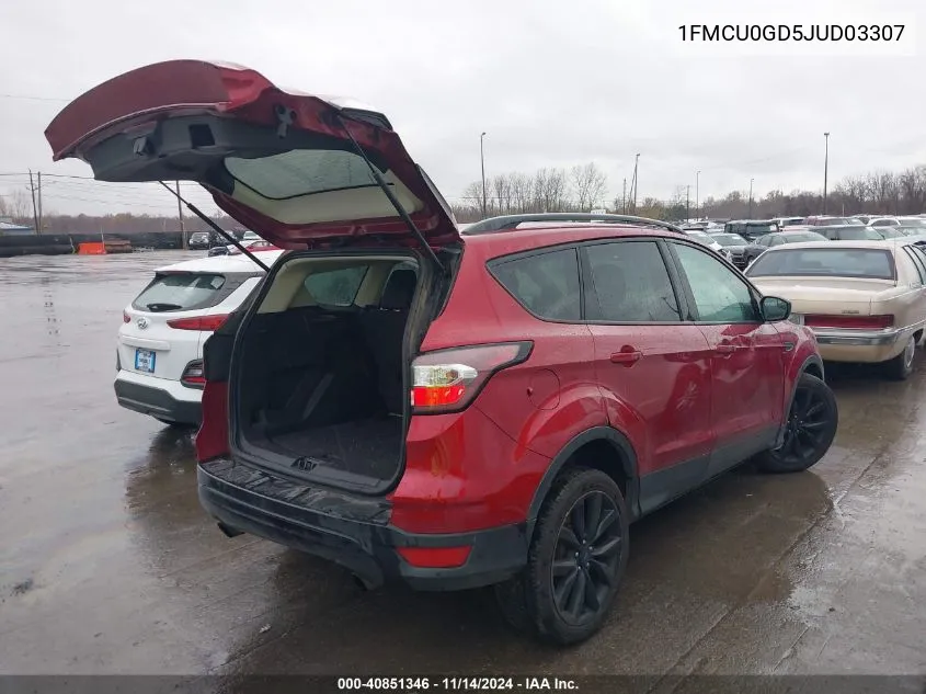 2018 Ford Escape Se VIN: 1FMCU0GD5JUD03307 Lot: 40851346