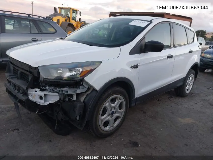 2018 Ford Escape S VIN: 1FMCU0F7XJUB53044 Lot: 40862407