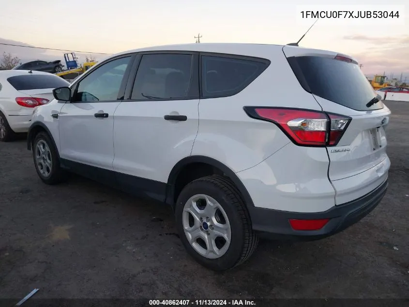 2018 Ford Escape S VIN: 1FMCU0F7XJUB53044 Lot: 40862407