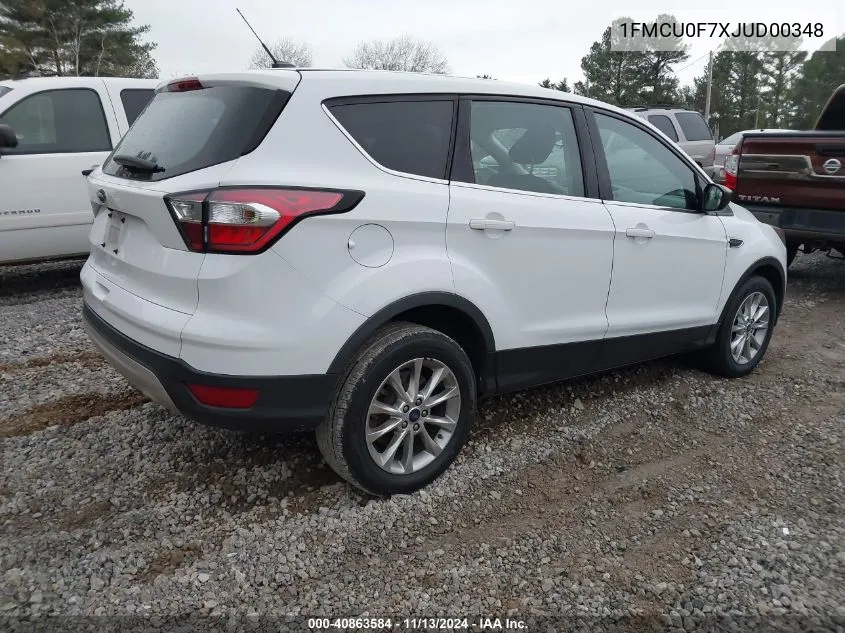 2018 Ford Escape S VIN: 1FMCU0F7XJUD00348 Lot: 40863584