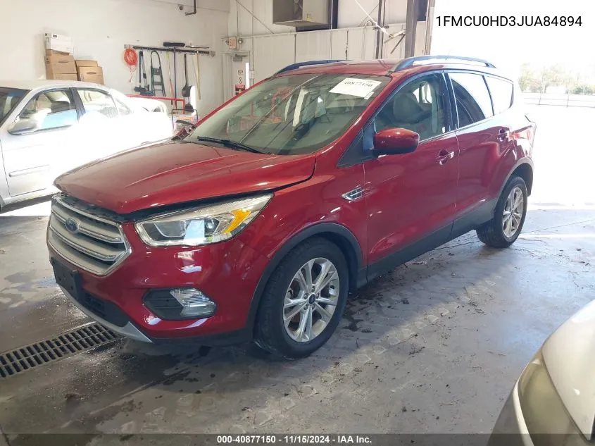 2018 Ford Escape Sel VIN: 1FMCU0HD3JUA84894 Lot: 40877150