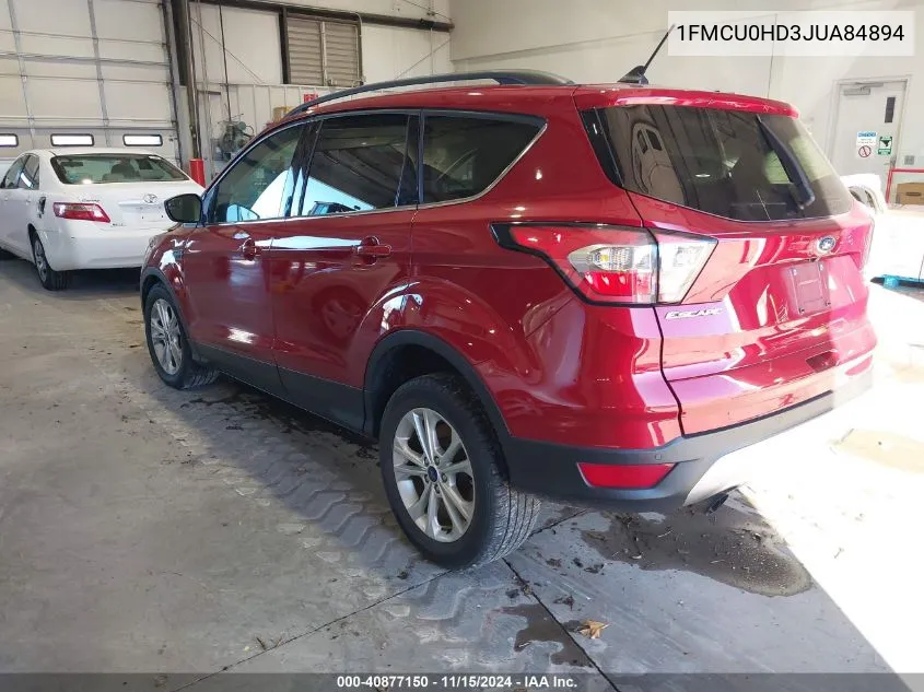 2018 Ford Escape Sel VIN: 1FMCU0HD3JUA84894 Lot: 40877150