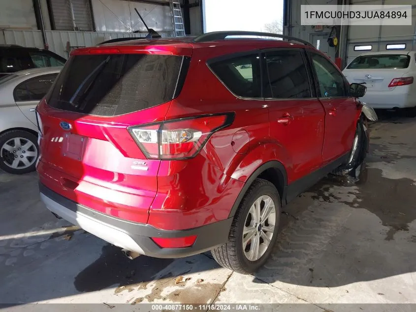 2018 Ford Escape Sel VIN: 1FMCU0HD3JUA84894 Lot: 40877150