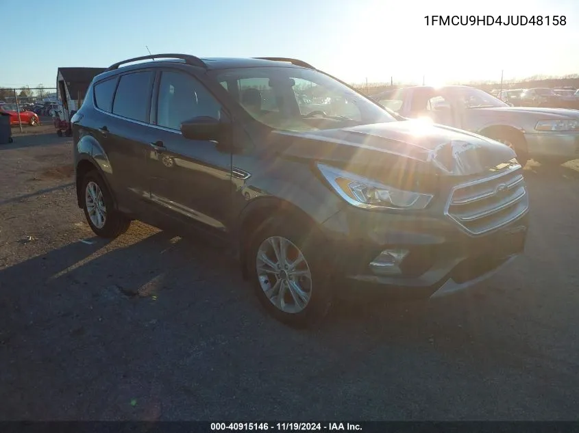 2018 Ford Escape Sel VIN: 1FMCU9HD4JUD48158 Lot: 40915146