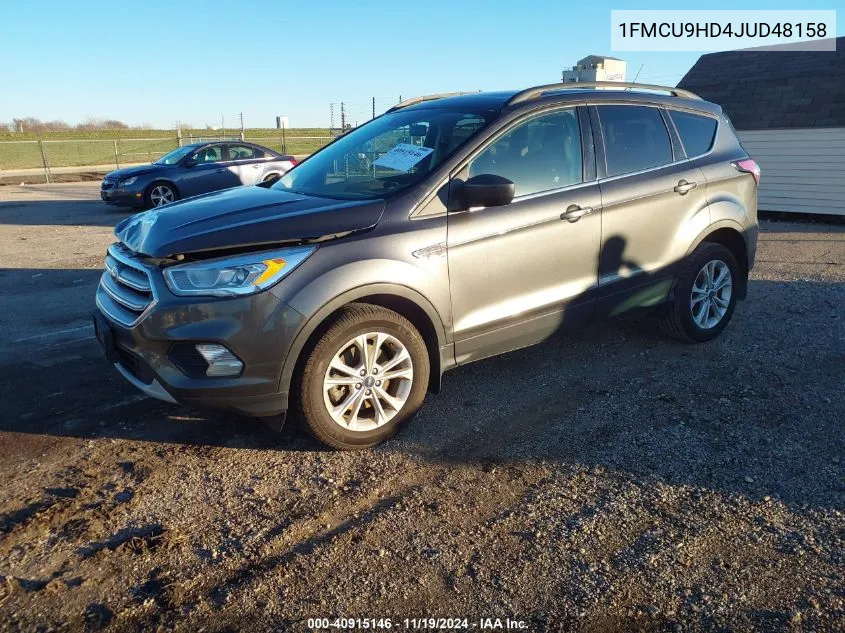 2018 Ford Escape Sel VIN: 1FMCU9HD4JUD48158 Lot: 40915146