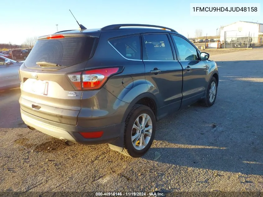 2018 Ford Escape Sel VIN: 1FMCU9HD4JUD48158 Lot: 40915146