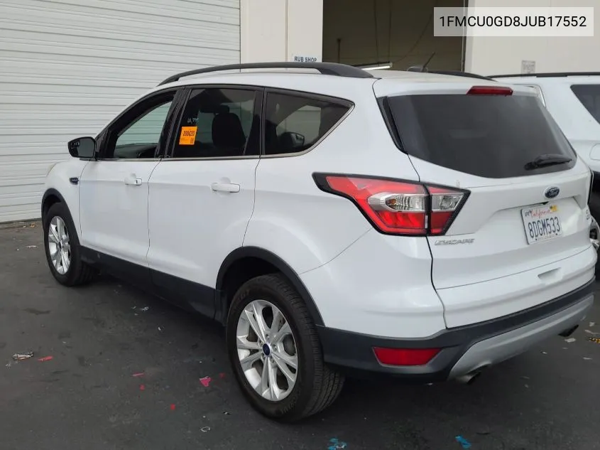 2018 Ford Escape Se VIN: 1FMCU0GD8JUB17552 Lot: 40932184