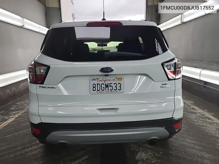 2018 Ford Escape Se VIN: 1FMCU0GD8JUB17552 Lot: 40932184