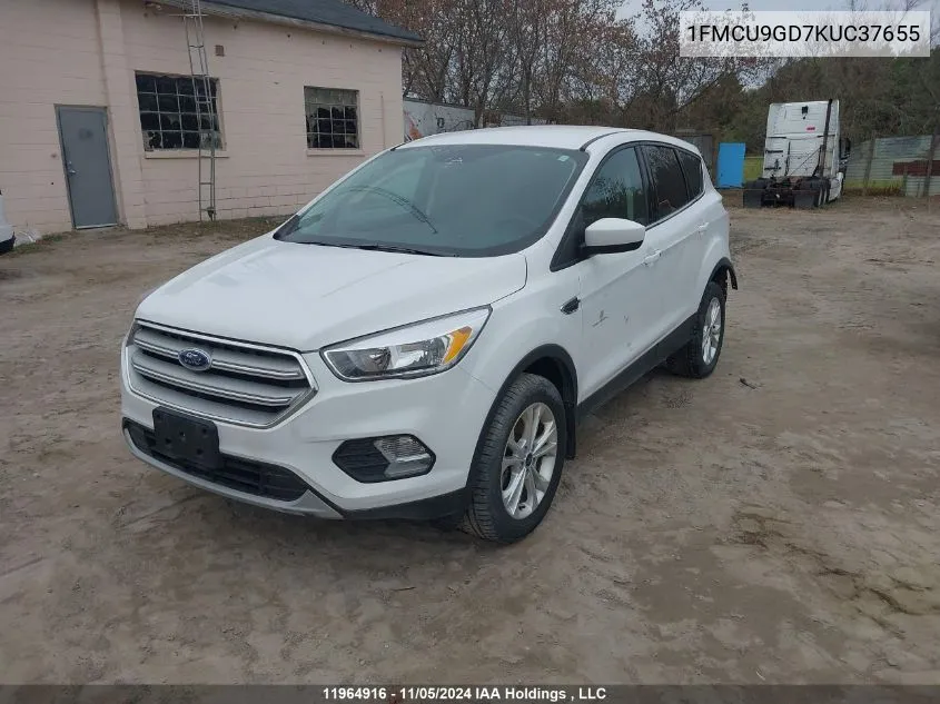 2019 Ford Escape Se VIN: 1FMCU9GD7KUC37655 Lot: 11964916