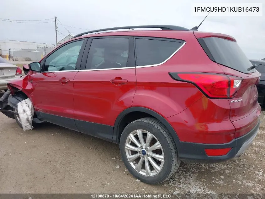 2019 Ford Escape Sel VIN: 1FMCU9HD1KUB16473 Lot: 12108870