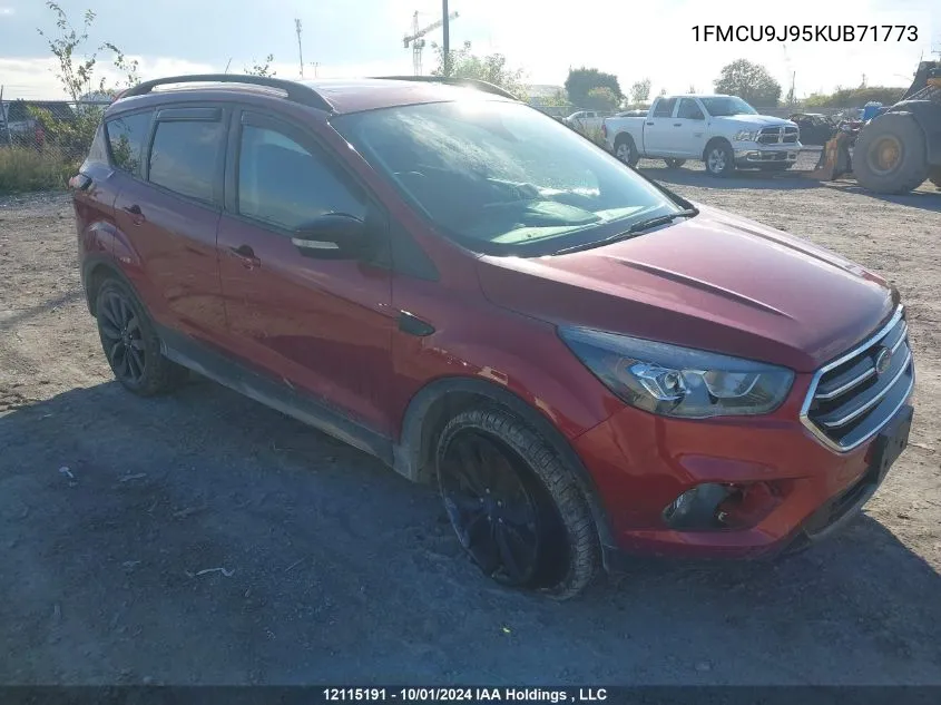 2019 Ford Escape Titanium VIN: 1FMCU9J95KUB71773 Lot: 12115191