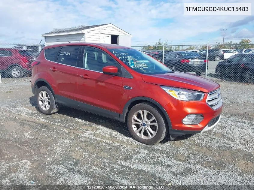 2019 Ford Escape Se VIN: 1FMCU9GD4KUC15483 Lot: 12123826