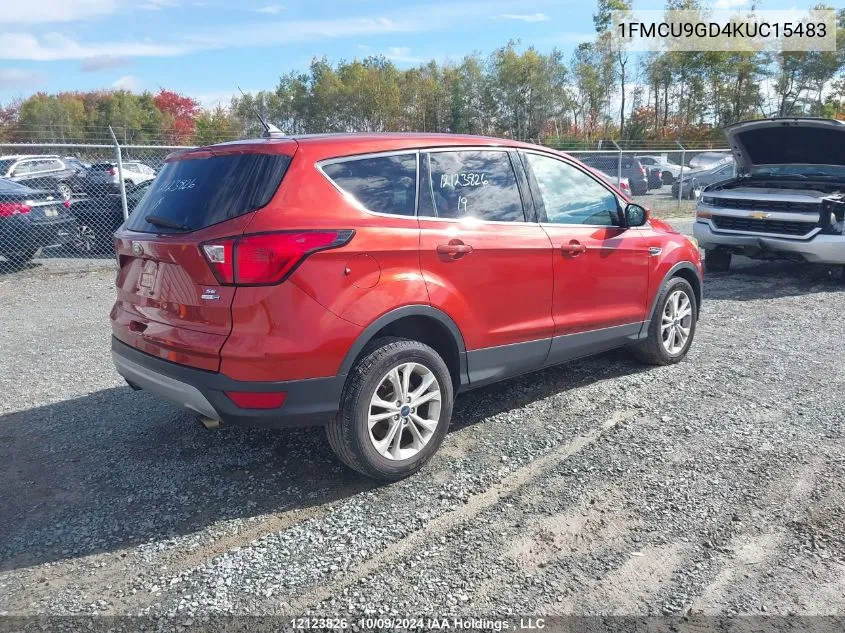 2019 Ford Escape Se VIN: 1FMCU9GD4KUC15483 Lot: 12123826