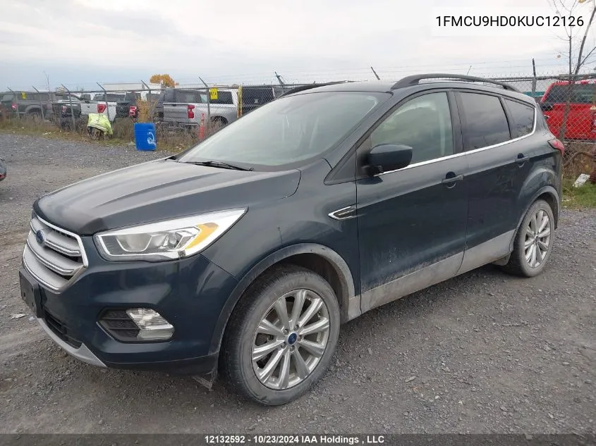 2019 Ford Escape VIN: 1FMCU9HD0KUC12126 Lot: 12132592