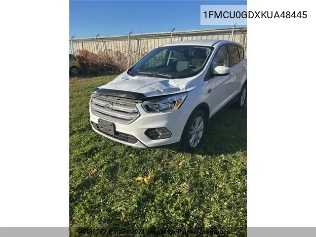 2019 Ford Escape Se VIN: 1FMCU0GDXKUA48445 Lot: 20180122