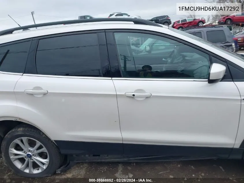 2019 Ford Escape Sel VIN: 1FMCU9HD6KUA17292 Lot: 38868852