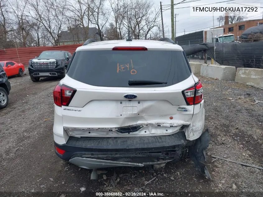 2019 Ford Escape Sel VIN: 1FMCU9HD6KUA17292 Lot: 38868852