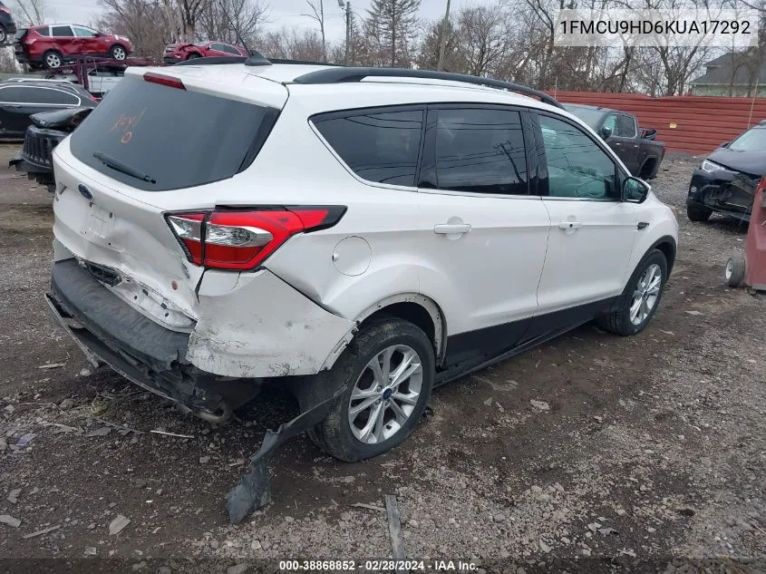 2019 Ford Escape Sel VIN: 1FMCU9HD6KUA17292 Lot: 38868852