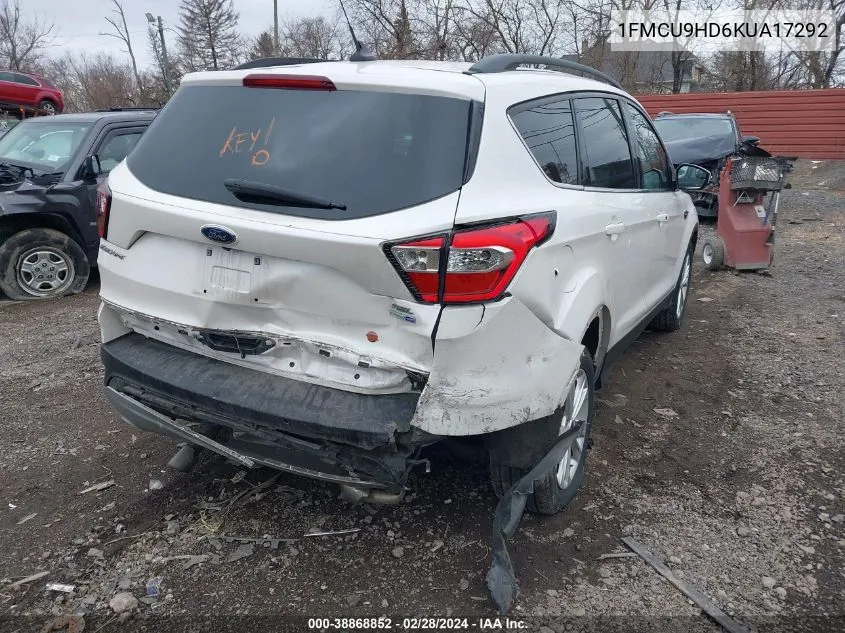 2019 Ford Escape Sel VIN: 1FMCU9HD6KUA17292 Lot: 38868852