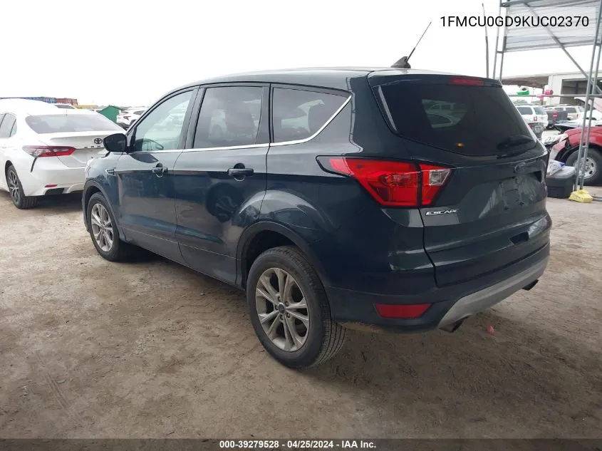 2019 Ford Escape Se VIN: 1FMCU0GD9KUC02370 Lot: 39279528