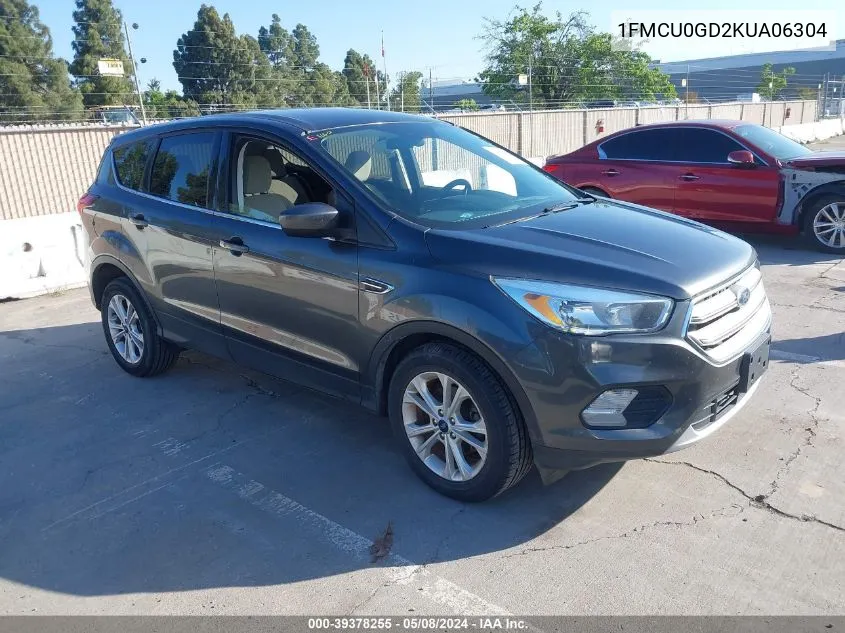 2019 Ford Escape Se VIN: 1FMCU0GD2KUA06304 Lot: 39378255