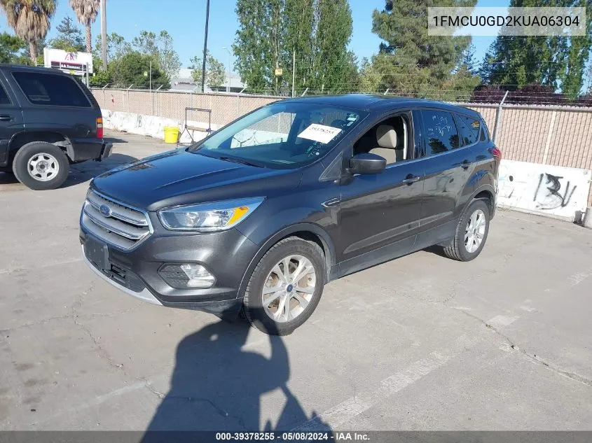 2019 Ford Escape Se VIN: 1FMCU0GD2KUA06304 Lot: 39378255