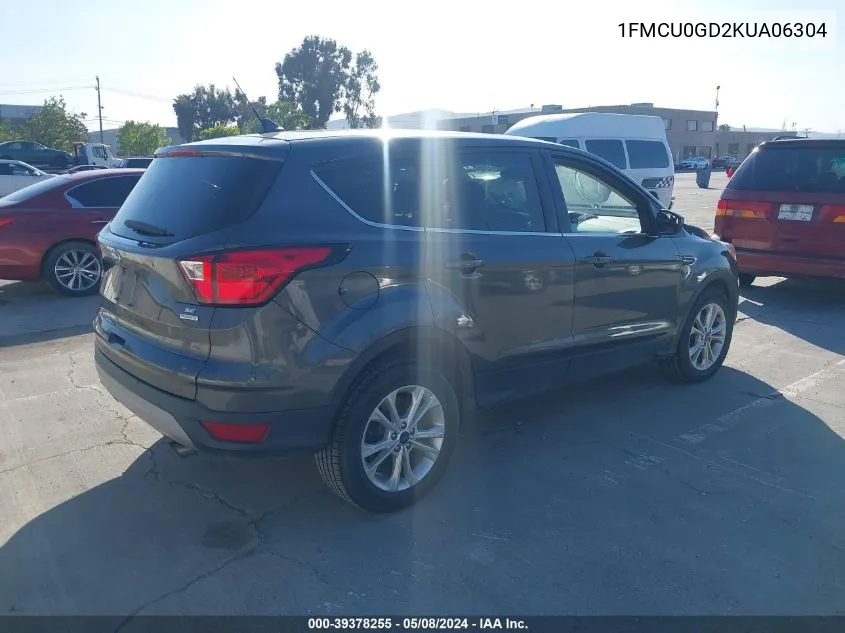 2019 Ford Escape Se VIN: 1FMCU0GD2KUA06304 Lot: 39378255