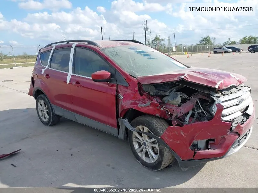 2019 Ford Escape Sel VIN: 1FMCU0HD1KUA62538 Lot: 40365202