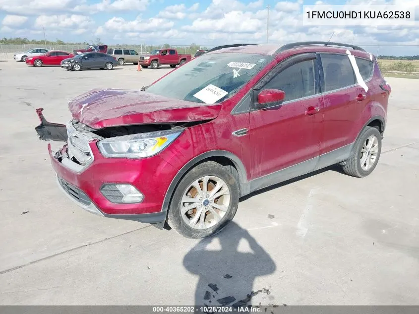 2019 Ford Escape Sel VIN: 1FMCU0HD1KUA62538 Lot: 40365202