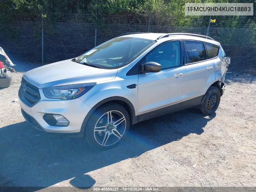 2019 Ford Escape Sel VIN: 1FMCU9HD4KUC18883 Lot: 40550227