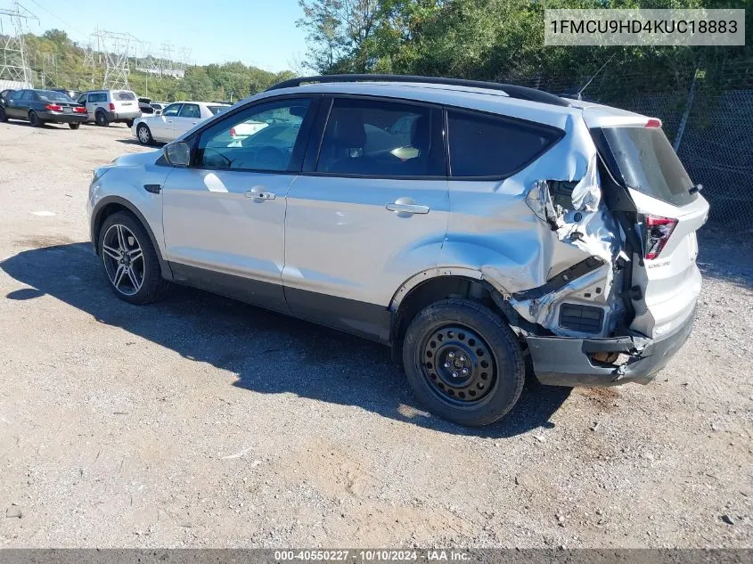 2019 Ford Escape Sel VIN: 1FMCU9HD4KUC18883 Lot: 40550227