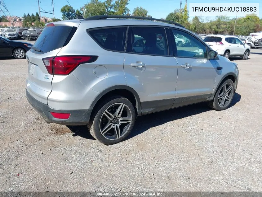 2019 Ford Escape Sel VIN: 1FMCU9HD4KUC18883 Lot: 40550227