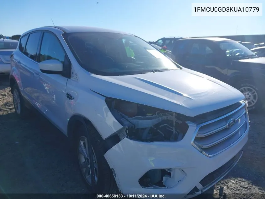 2019 Ford Escape Se VIN: 1FMCU0GD3KUA10779 Lot: 40558133