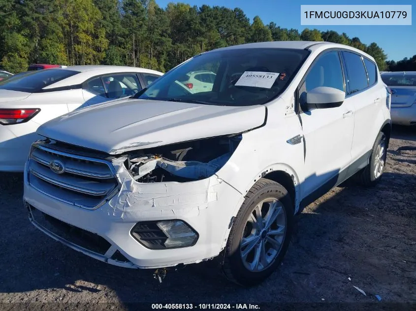 2019 Ford Escape Se VIN: 1FMCU0GD3KUA10779 Lot: 40558133