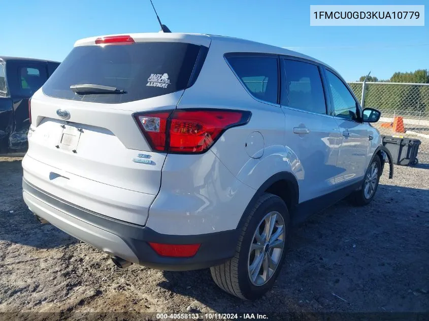 2019 Ford Escape Se VIN: 1FMCU0GD3KUA10779 Lot: 40558133