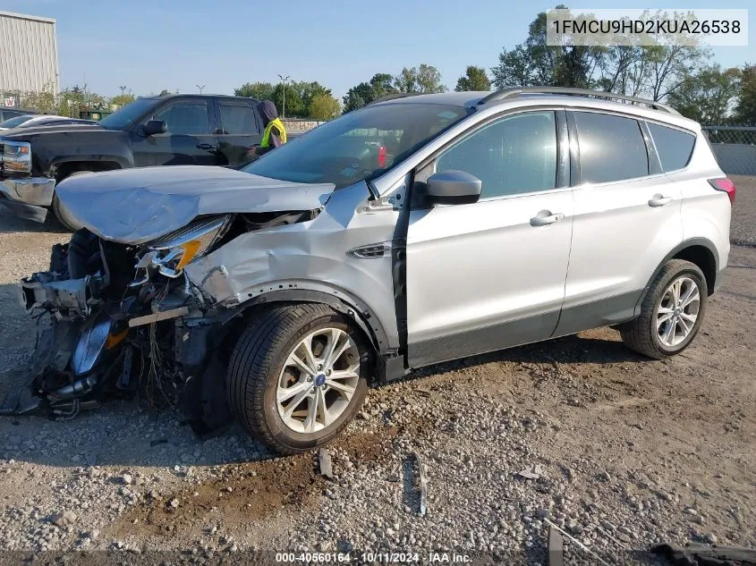 2019 Ford Escape Sel VIN: 1FMCU9HD2KUA26538 Lot: 40560164