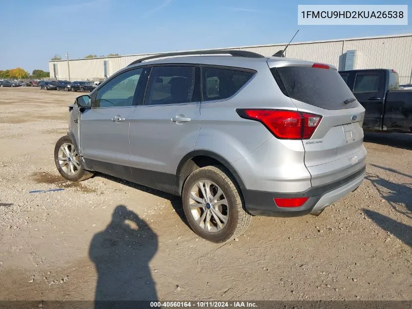 1FMCU9HD2KUA26538 2019 Ford Escape Sel