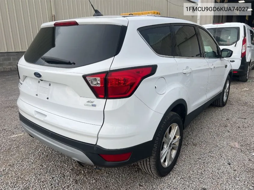 2019 Ford Escape Se VIN: 1FMCU9GD6KUA74027 Lot: 40563269