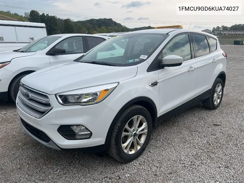 2019 Ford Escape Se VIN: 1FMCU9GD6KUA74027 Lot: 40563269