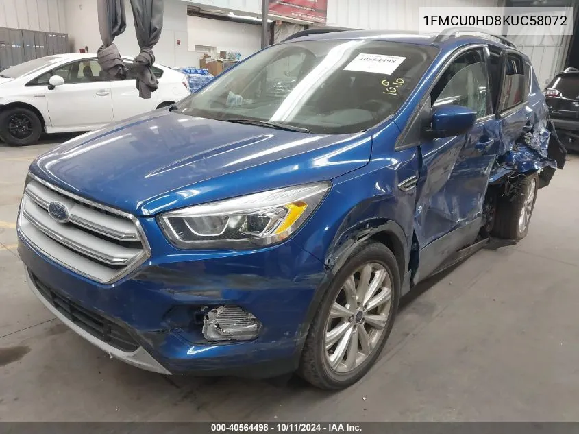 1FMCU0HD8KUC58072 2019 Ford Escape Sel