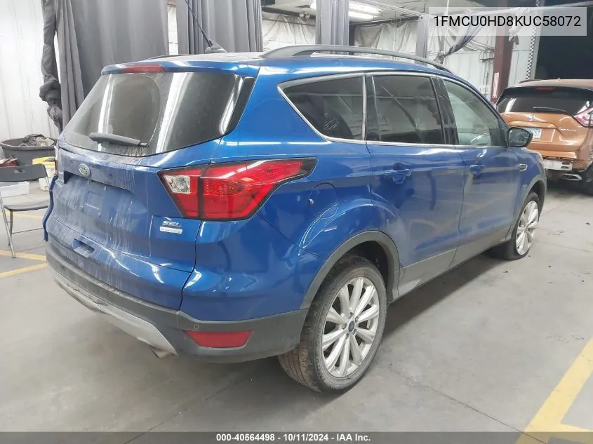 1FMCU0HD8KUC58072 2019 Ford Escape Sel