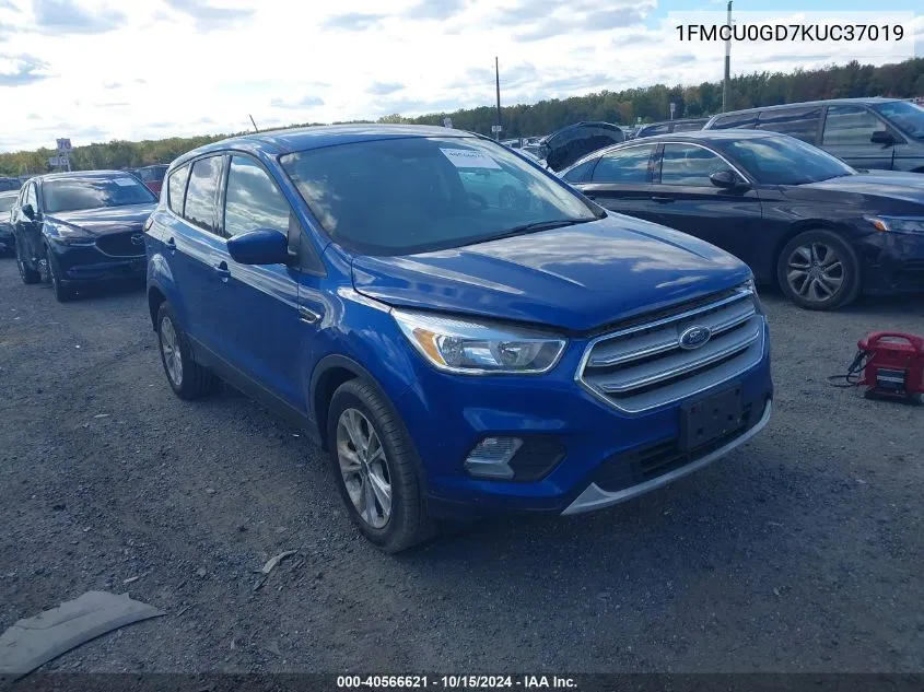 2019 Ford Escape Se VIN: 1FMCU0GD7KUC37019 Lot: 40566621