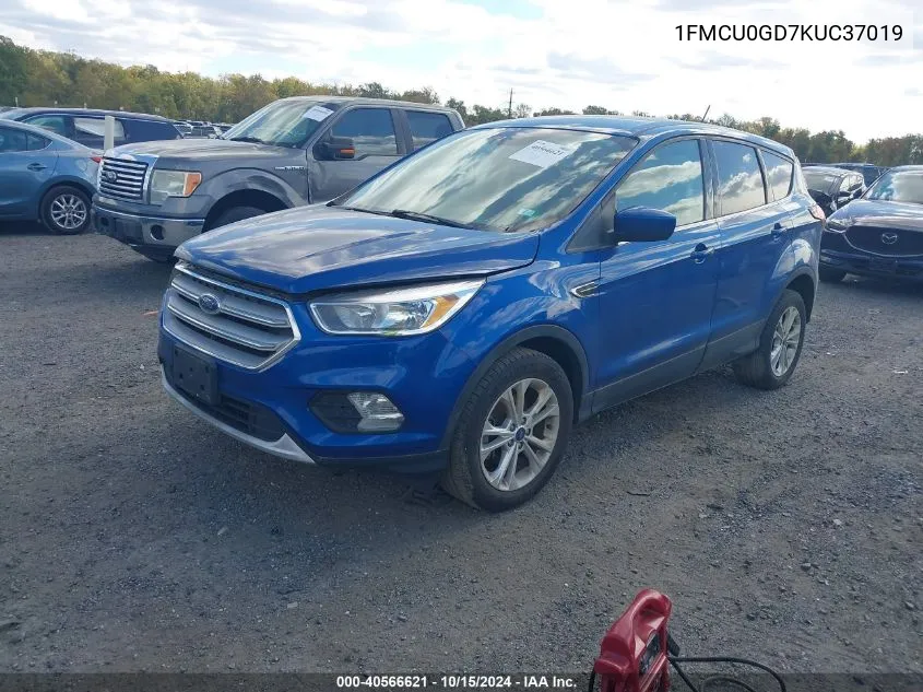 2019 Ford Escape Se VIN: 1FMCU0GD7KUC37019 Lot: 40566621