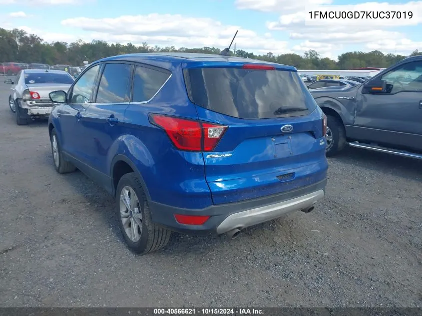 2019 Ford Escape Se VIN: 1FMCU0GD7KUC37019 Lot: 40566621