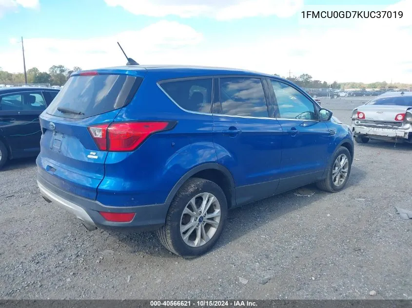 2019 Ford Escape Se VIN: 1FMCU0GD7KUC37019 Lot: 40566621